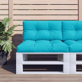 vidaXL Almofadão para sofá de paletes 70x40x12 cm tecido turquesa