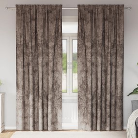 vidaXL Cortinas de Veludo 2 pcs com Eyelets Cappuccino 245x140 cm