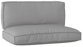 vidaXL Conjunto de Almofadas para Palete 2 pcs Cinzeto