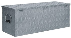 Caixa de alumínio 110,5x38,5x40 cm prateado