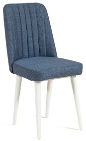 Cadeira Vina – Branco e Azul Escuro – 47 cm x 89 cm x 46 cm