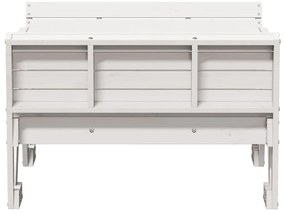 Mesa de piquenique p/ crianças 88x122x58 cm pinho maciço branco