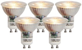 Conjunto de 5 lâmpadas LED GU10 filamento chama 1W 80 lm 2200K