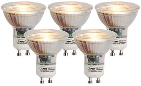 Conjunto de 5 lâmpadas LED GU10 filamento chama 1W 80lm 2200K