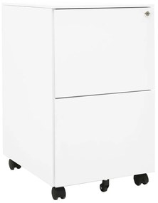 vidaXL Arquivador móvel aço 39x45x67 cm branco