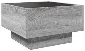 Mesa de centro c/ LEDs 50x50x30 cm derivados de madeira