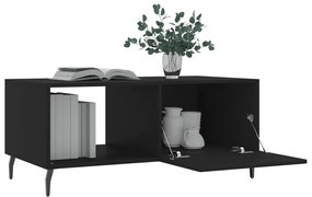 Mesa de centro 90x50x40 cm madeira processada preto