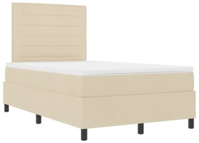 Cama Box com Colchão Creme 120x200 cm Tecido