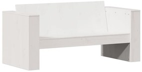 2 pcs conjunto lounge de jardim madeira de pinho maciça branco