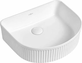Mexen Grovo lavatório de bancada canelado 41 x 36 cm, branco - 22304200