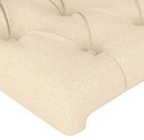 Cabeceira de cama 2 pcs tecido 90x7x78/88 cm creme