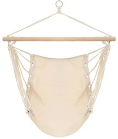 Cadeira de baloiçar/rede grande tecido branco creme