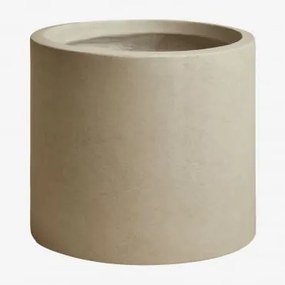 Vaso De Cimento Aurevi Ø35 Cm & Castanho Areia - Sklum