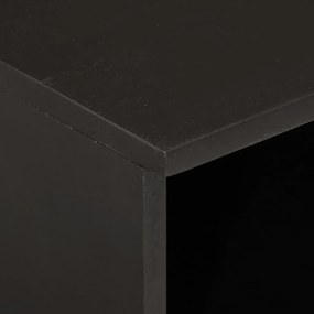 Mesas de cabeceira 2 pcs 40x33x46 cm mangueira maciça preto