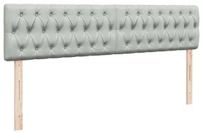 Estrutura de cama otomana com colchão 160x200 cm cinzento claro