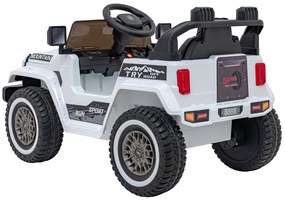 Carro elétrico para Crianças Off Road MOUNTAIN 12V Rodas Espuma EVA, Assento Couro ecológico Branco