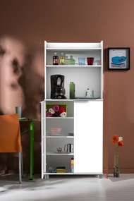 Armário Multiusos "Claro" - Branco - 73x172x36cm - Design Moderno