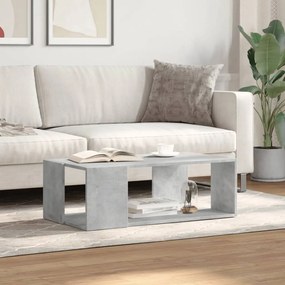Mesa de centro 89,5x48x30 cm derivados de madeira cinza cimento