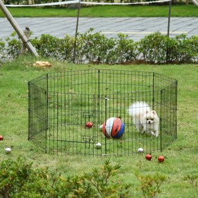 PawHut Parque para Cães 8 Painéis 61x61cm Dobráveis Gaiola Metálica pa