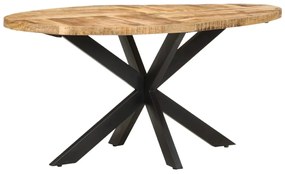 vidaXL Mesa de jantar 160x90x75 cm madeira de mangueira áspera
