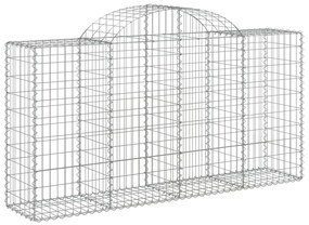 Cestos gabião arqueados 15 pcs 200x50x100/120 ferro galvanizado