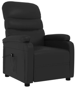 Poltrona reclinável elétrica couro artificial preto