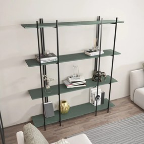 Estante Moss – Verde e Preto – 160x180x29,6 cm