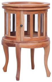 vidaXL Vitrina 50x50x76 cm madeira de mogno maciça cor natural