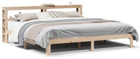 Estrutura de cama com cabeceira 180x200 cm pinho maciço