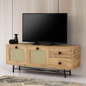 Móvel TV Hapsiyas – Carvalho Preto – 140 cm x 60 cm x 40 cm