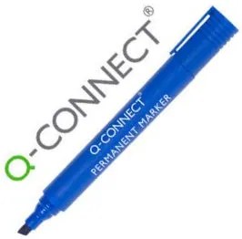 Marcador q-Connect Permanente Azul Ponta Biselada 5.0 mm