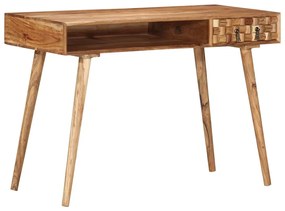 vidaXL Secretária 110x50x76 cm madeira de acácia maciça