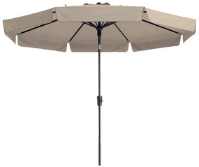 Guarda-sol de jardim Flores Luxe 300 cm redondo cru