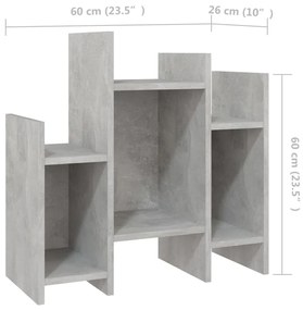 Móvel lateral 60x26x60 cm contraplacado cinzento cimento