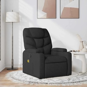 Poltrona de massagens reclinável tecido preto