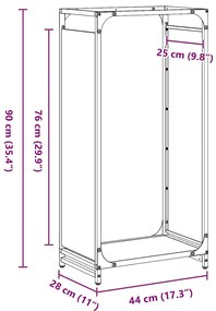Suporte para lenha 44x28x90 cm aço laminado a frio branco