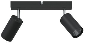 Holofote de Teto Bidirecional Ajustável Preto GU10