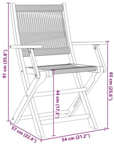 Cadeiras de jardim 2 pcs acácia maciça e polipropileno cinzento