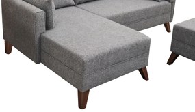 Sofá-Cama de Canto Bella – Cinzento – 205 x 85 x 140 cm