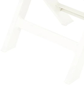 Cadeiras de jardim dobráveis 2 pcs plástico branco