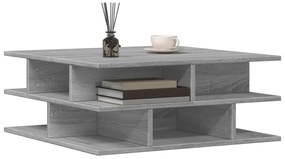 Mesa de centro 70x70x29 cm derivados de madeira cinzento sonoma