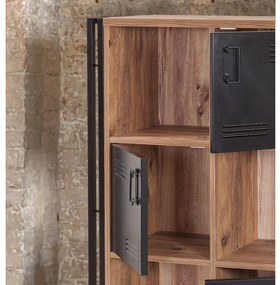 Estante Cosmo – Pinho Atlântico Preto – 89x127x35 cm