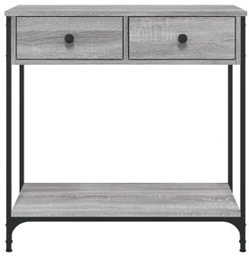 Mesa consola 75x34,5x75 cm derivados de madeira cinzento sonoma