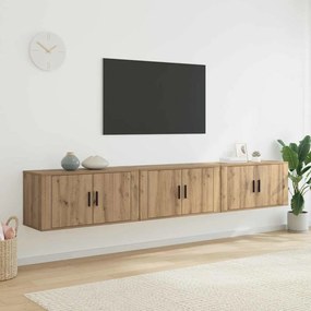 vidaXL Conjunto de Armário de TV montado na parede 3 pcs