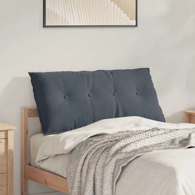 vidaXL Travesseiro para Costas Cinza Escuro 100 x 50 cm