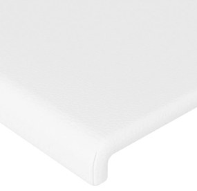 Cabeceira de cama 2 pcs couro artificial 100x5x78/88 cm branco