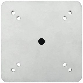 Base de guarda-sol de enterrar 16x16x39,5 cm aço prateado