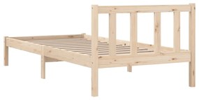 Estrutura de cama 90x200 cm pinho maciço