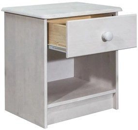 Mesa de cabeceira 41x30x42 cm madeira de pinho maciça