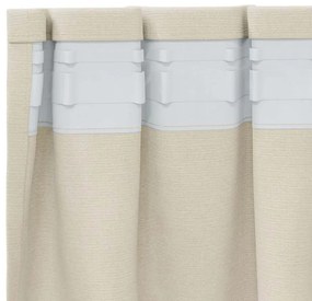 Cortinas Blackout vidaXL com fita superior 2 pcs Veludo Creme